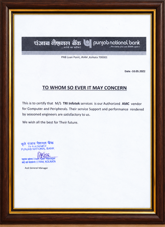 Assistant General Manager, PNB Loan Point, iRAM, Kolkata